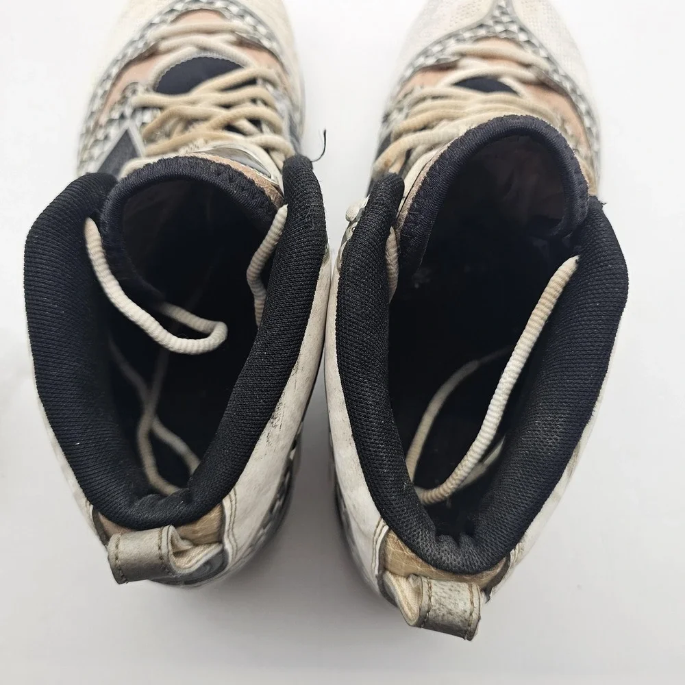 Warrior Burn 6.0 Shoes Mens‎ Size 11.5 White Black Lacrosse Cleats Spikes